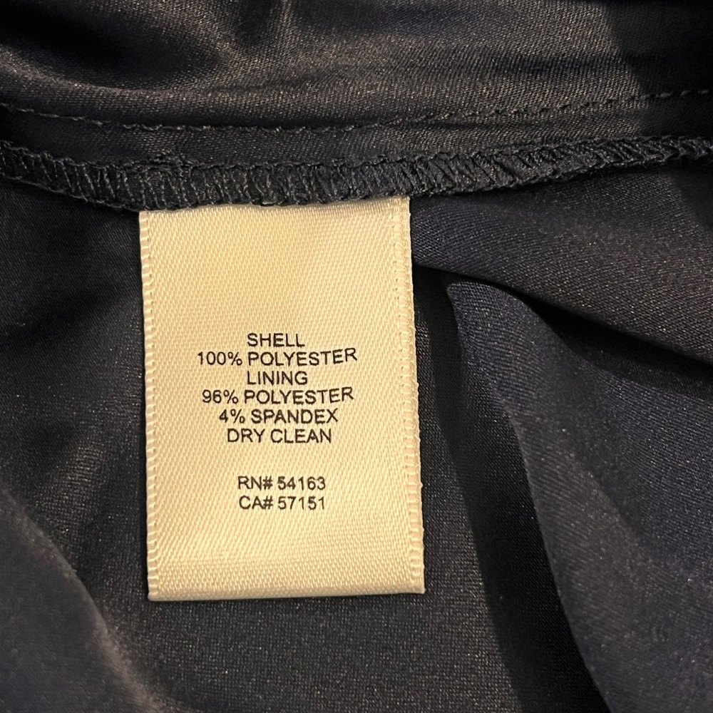 Eliza J High-Low Chiffon Gown V-Neck, Sleeveless, Navy Blue,‎ Size 10 - Picture 12 of 13